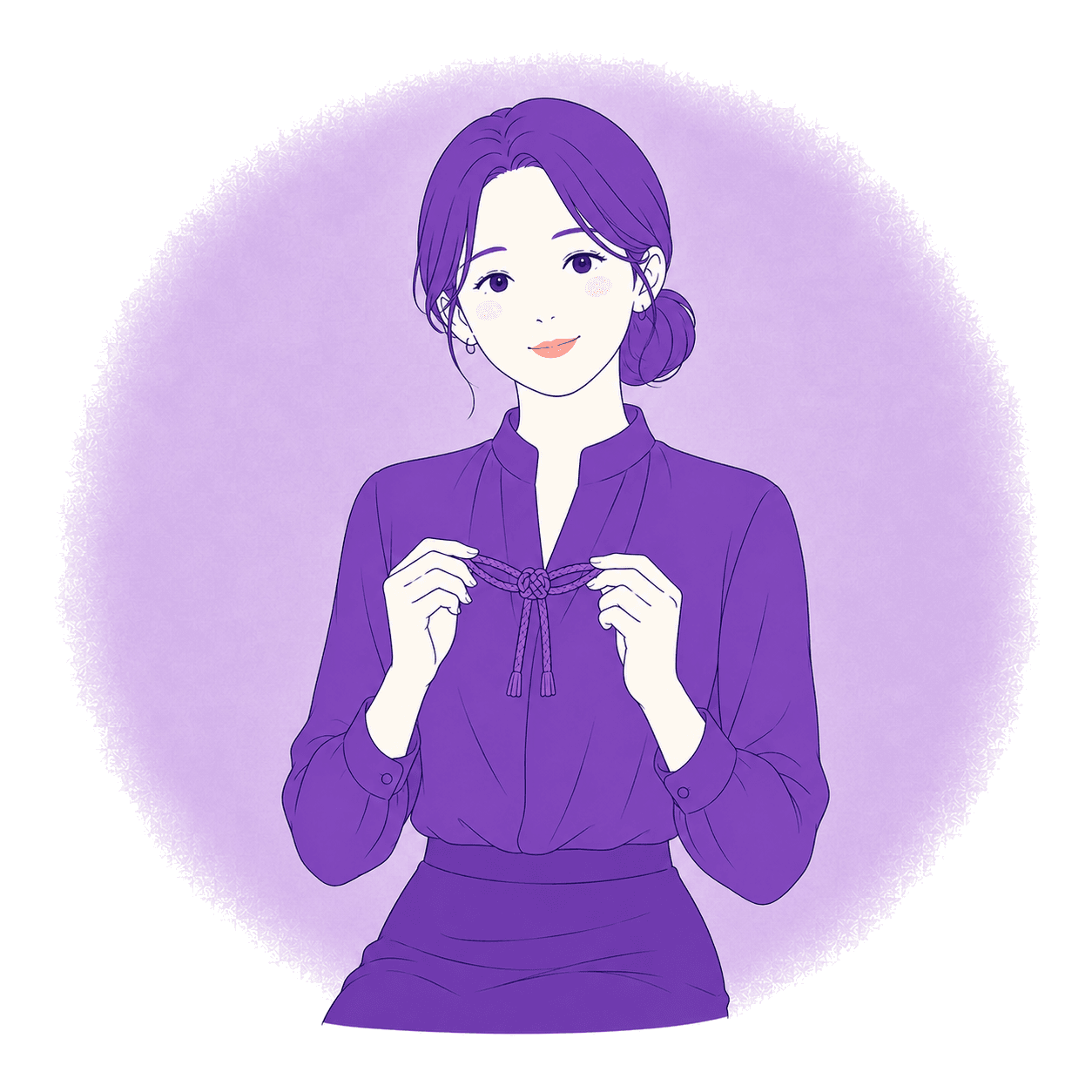 縁を大切に結ぶ絆派のキービジュアル（女性）